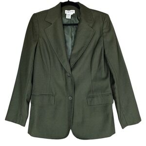 Vintage JG Hook Green Wool Blazer Jacket Womens Size 6‎ Small Old Money Academia